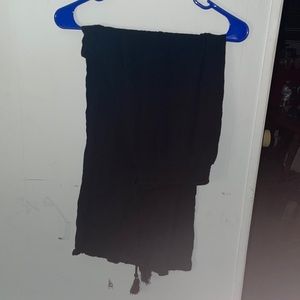 black wide leg pants